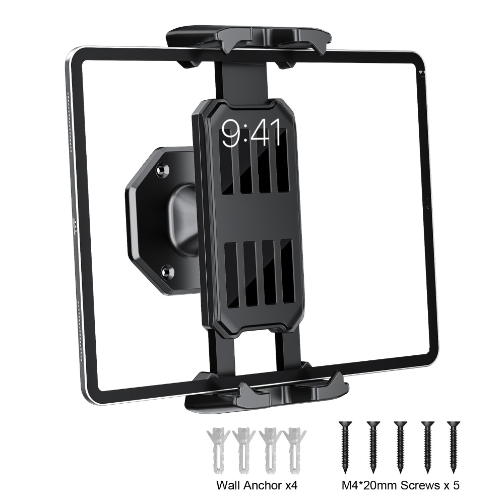 Useful Tablet Accessories - Wandbevestiging telefoonhouder tabletstandaard verstelbare klem 360°