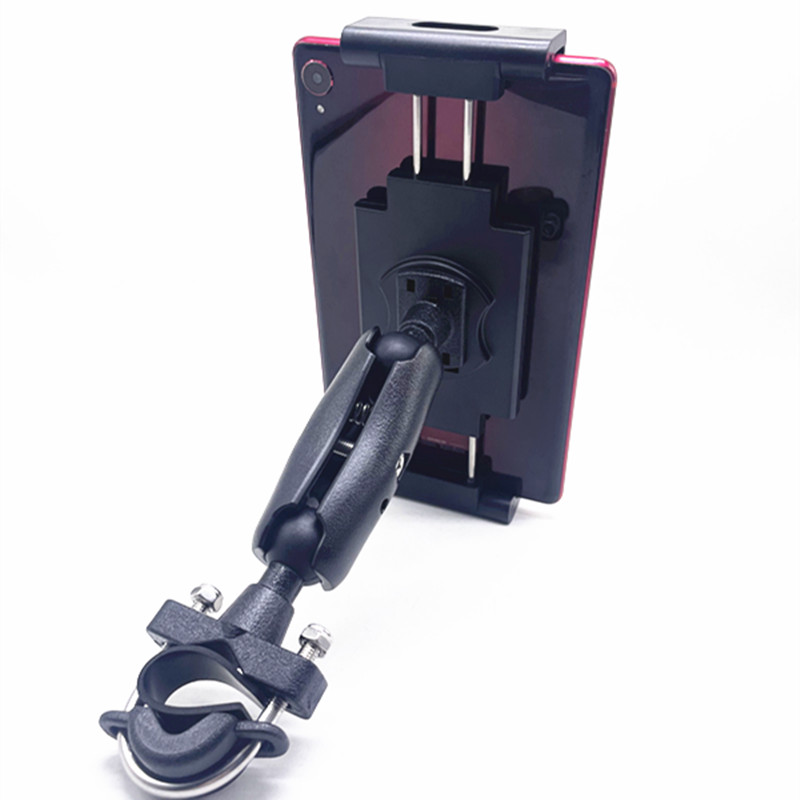 Ram Tablet Accessories - Telefoonhouder voor motorfietsstuur/tablethouder met dubbele socketarm