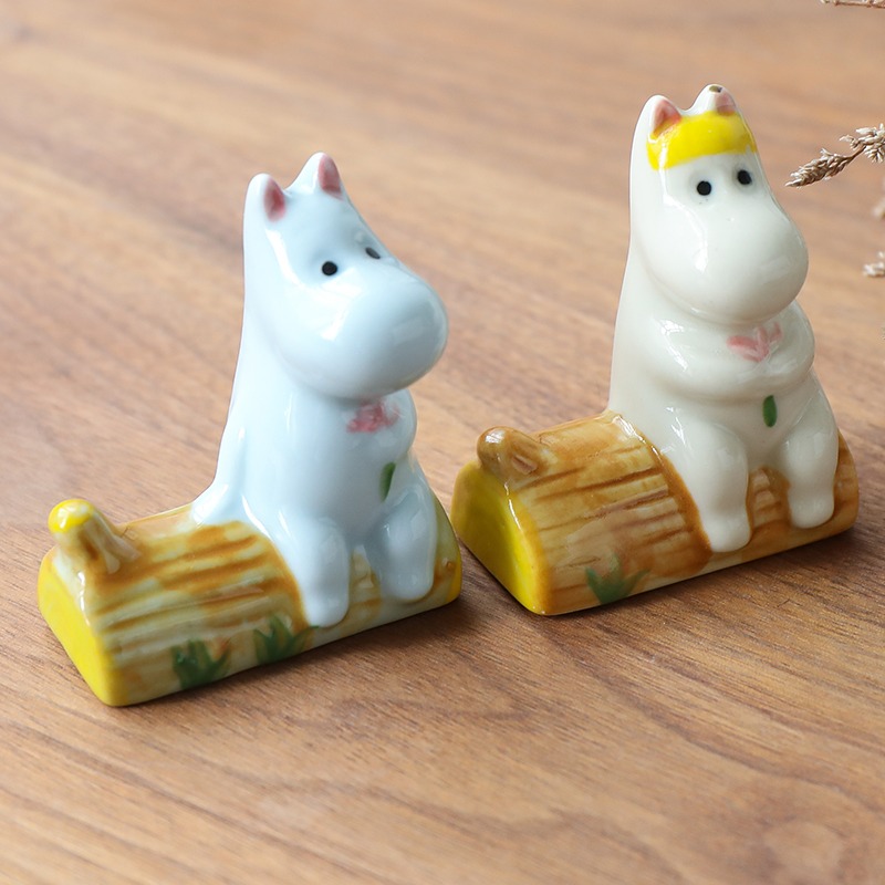 Case With Pencil Holder - Moomin schattige superleuke cartoonpaar keramische decoraties