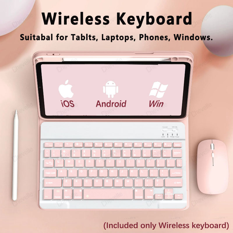 Tablet Accessories Keyboard - Draadloos Bluetooth-compatibel toetsenbord voor Android iOS-tablet