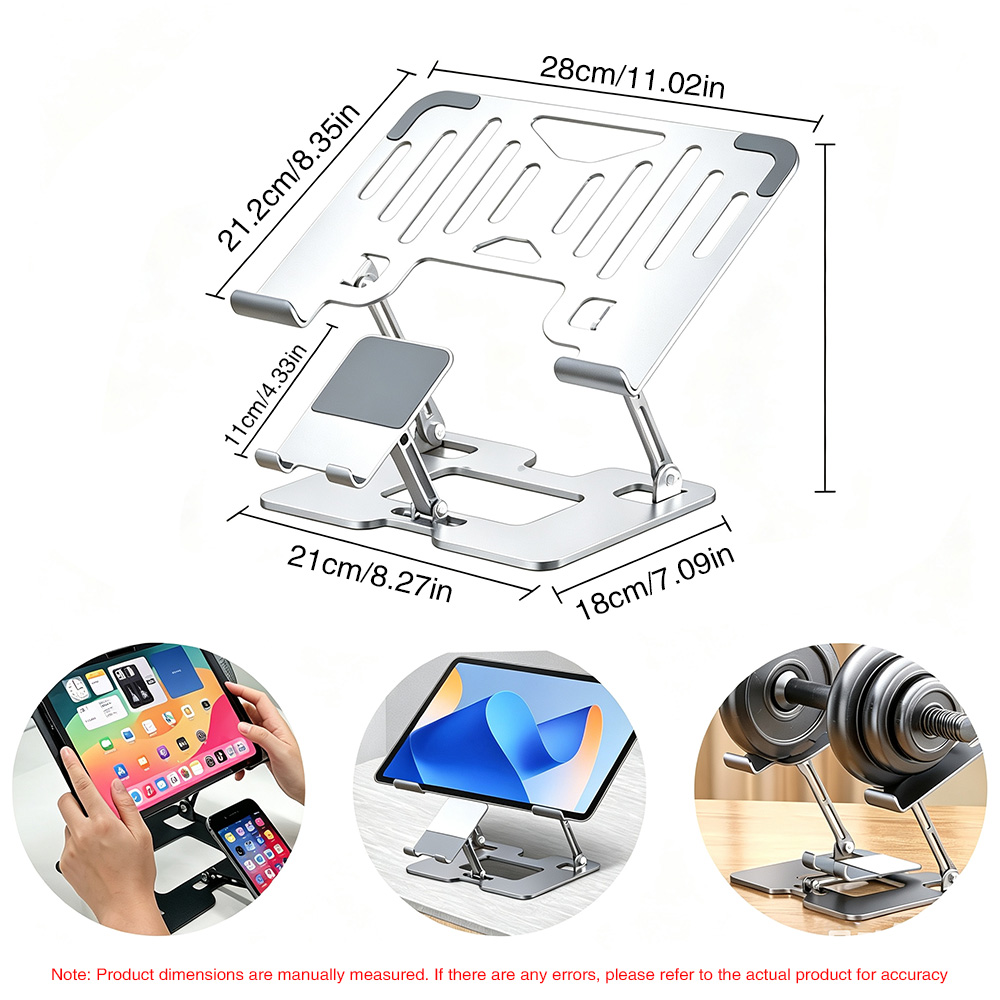 Cooling Stand Tablet - Koelstandaard voor laptop van koolstofstaal, zwaar