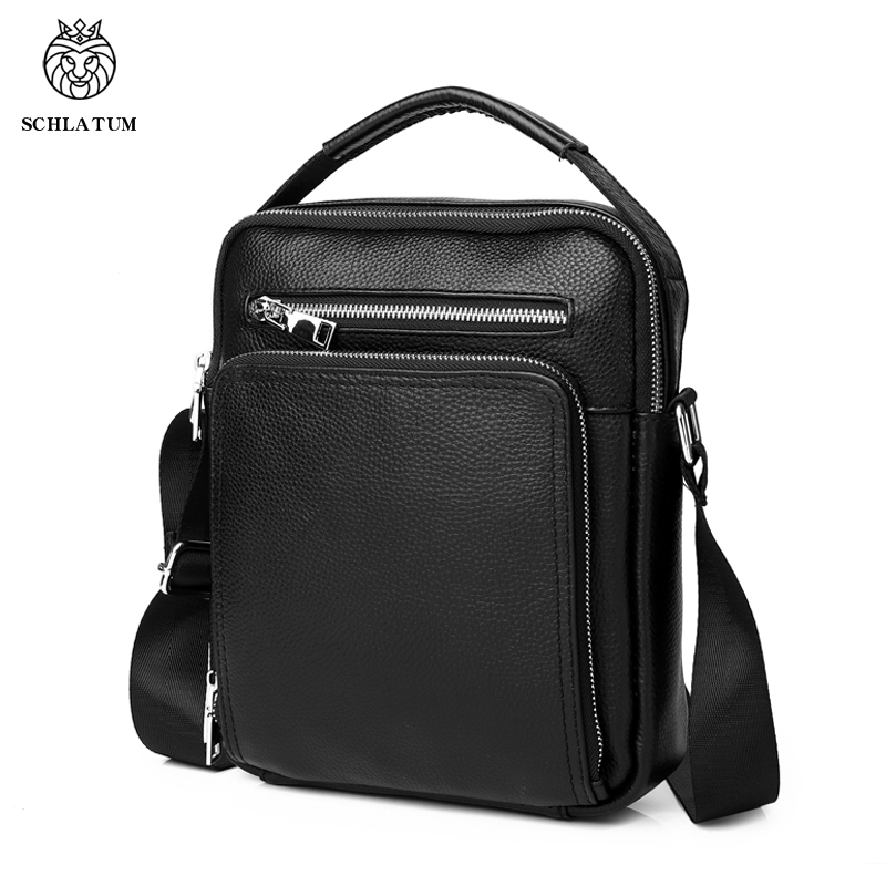 Tablet Shoulder Bag - SCHLATUM Echt Leer Mannen Crossbody Schoudertas