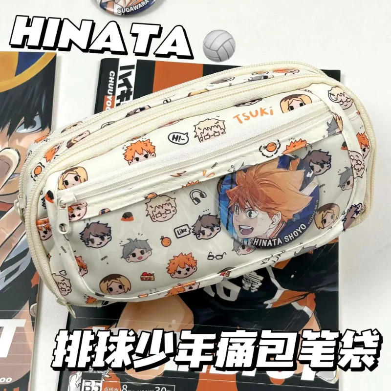 Case With Pencil Holder - Anime Haikyuu!! Pain Pouch Kawaii Etui