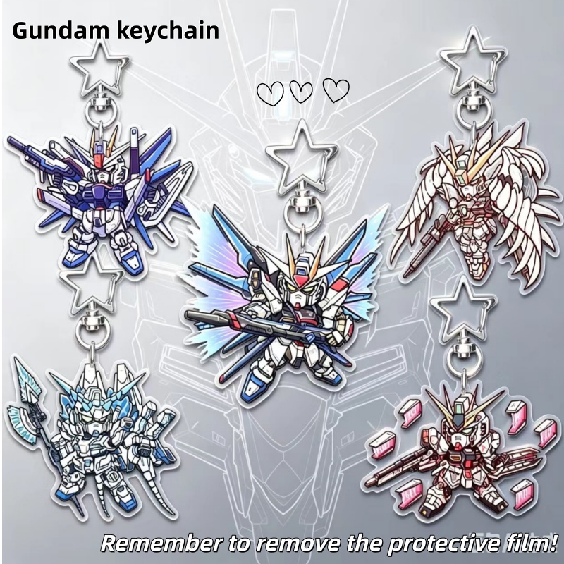 Case With Pencil Holder - Gundam Serie Platte Acryl Sleutelhanger -