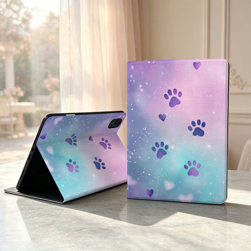 Lenovo Tablet P12 Accessories - Cartoon Glitter Pootjes Afdrukken Zachte Hoes
