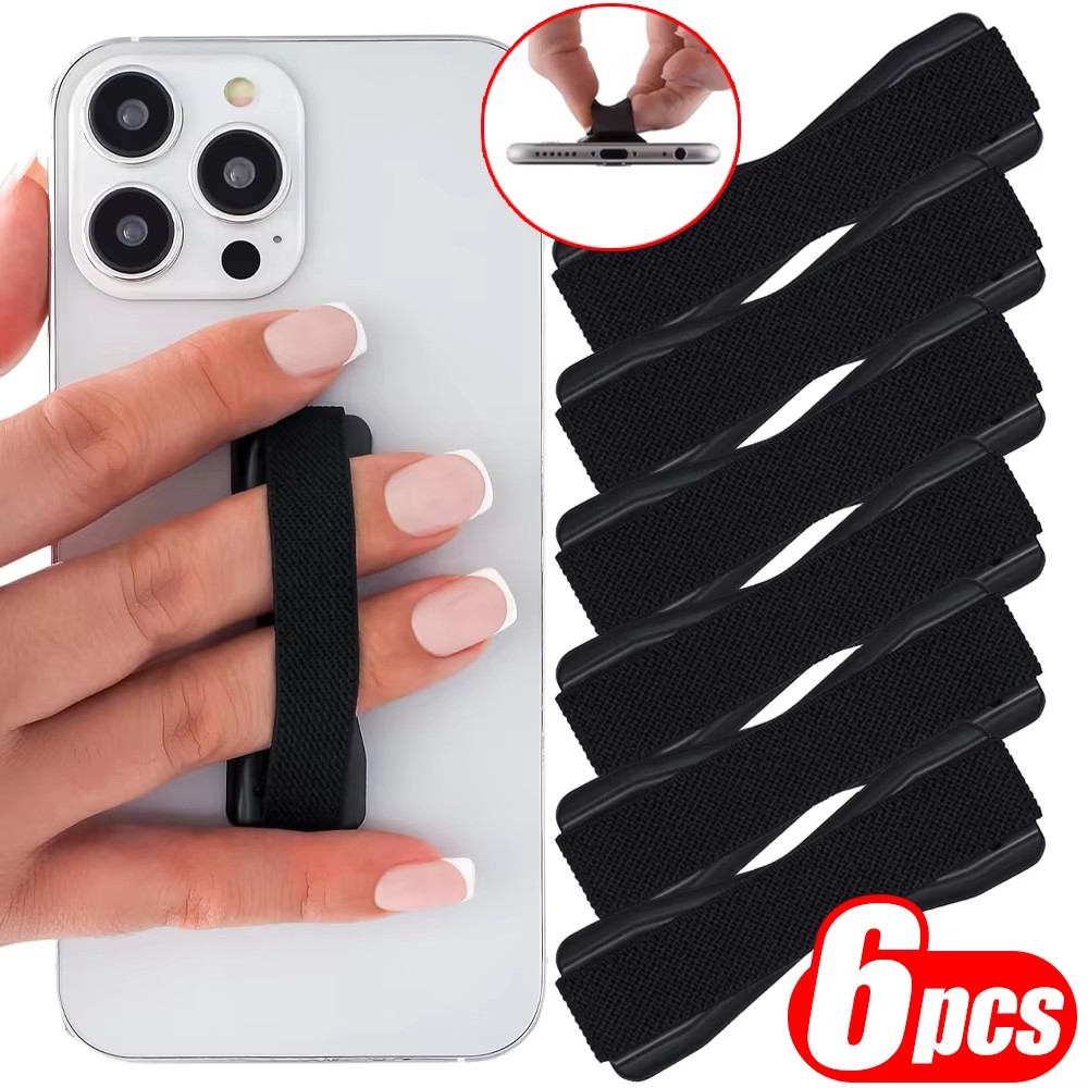 Useful Tablet Accessories - Draagbare telefoongreep, elastische band met zwarte