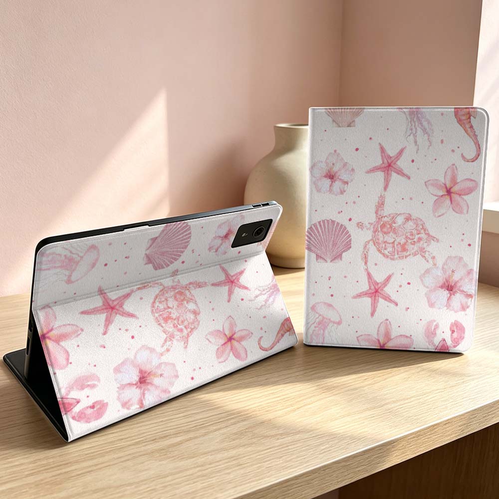 Roze zeester-schildpadpatroon  - Lenovo Tablet P12 Accessories recensie en prijs
